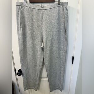 NWT Eileen Fisher Slouchy Tapered Ankle Pant in Heather Grey Size 1X